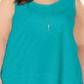 Regata feminina estilo &amp; co plus size com bainha de lenço verde tamanho 2X