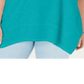 Regata feminina estilo &amp; co plus size com bainha de lenço verde tamanho 2X