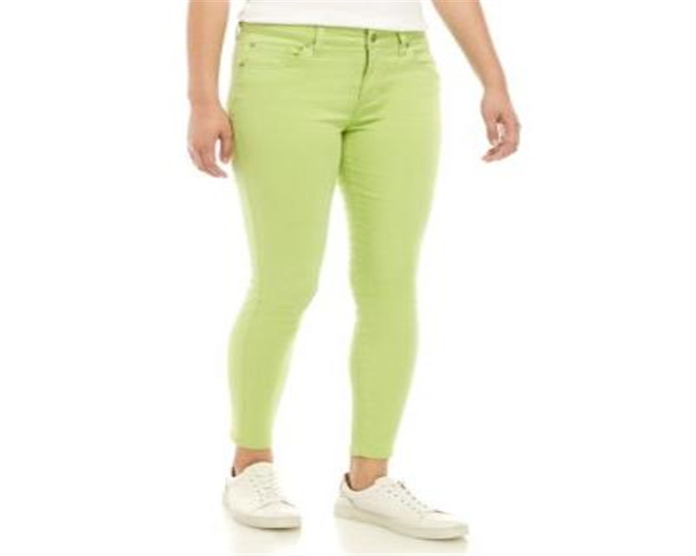 Calça jeans skinny infantil rosa da Celebrity, tamanho 11, verde
