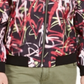 Jaqueta masculina estampada com zíper INC International Concepts, vermelha, tamanho 3X