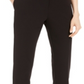 Calça feminina clássica de malha Calvin Klein preta tamanho 8P