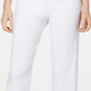 Calça Capri Feminina JM Collection com Bainha Embelezada, Branca, Tamanho Médio
