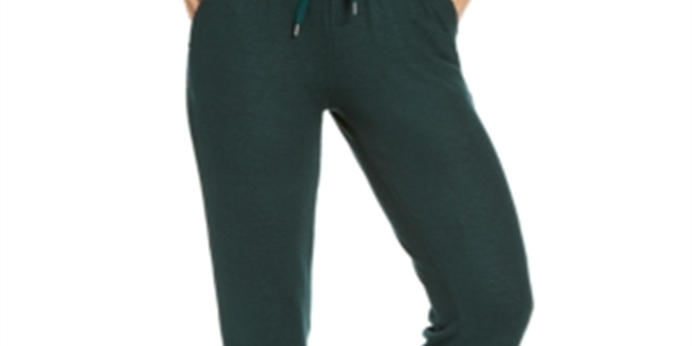 Calça casual feminina Ideology com perna larga e gravata verde tamanho XX-G