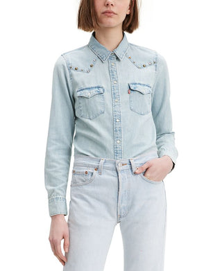 Camiseta Levi's Ultimate Western Daydreamin de algodão feminina, azul, tamanho grande