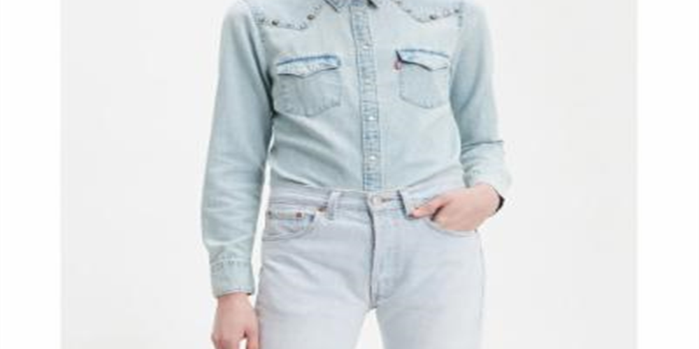 Camiseta Levi's Ultimate Western Daydreamin de algodão feminina, azul, tamanho grande