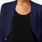 Jessica Howard Cardigan Feminino Manga 3/4 Aberto Azul Tamanho P