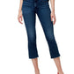 Calça jeans capri feminina Sanctuary Connector Kick com bainha desfiada, azul, tamanho 26/2