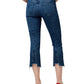 Calça jeans capri feminina Sanctuary Connector Kick com bainha desfiada, azul, tamanho 26/2