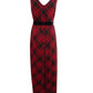 Vestido Ralph Lauren Feminino Xadrez Tartan Georgette Vermelho Tamanho 2