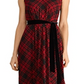 Vestido Ralph Lauren Feminino Xadrez Tartan Georgette Vermelho Tamanho 2