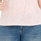 Camiseta feminina estilo &amp; co plus size com decote em V, rosa, tamanho 2X