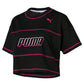 Camiseta Puma Feminina Modern Sports Cotton Mesh Colorblocked Cropped Preta Tamanho XS