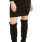 Vestido curto com decote em V e manga comprida Bar III feminino, preto, tamanho X-S