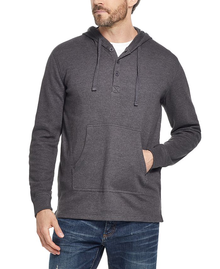 Moletom com capuz texturizado vintage masculino à prova de intempéries, cinza, tamanho G