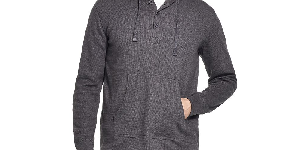 Moletom com capuz texturizado vintage masculino à prova de intempéries, cinza, tamanho G
