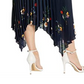 Saia plissada com bainha assimétrica Surreal Garden feminina Vince Camuto - Azul-marinho, tamanho P