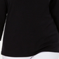 Karen Scott Blusa feminina de algodão com tachas e gola canoa, preta, tamanho pequeno