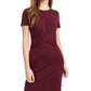 Vestido camiseta feminino de malha manga curta Ultra Flirt roxo tamanho XX-G