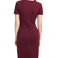 Vestido camiseta feminino de malha manga curta Ultra Flirt roxo tamanho XX-G