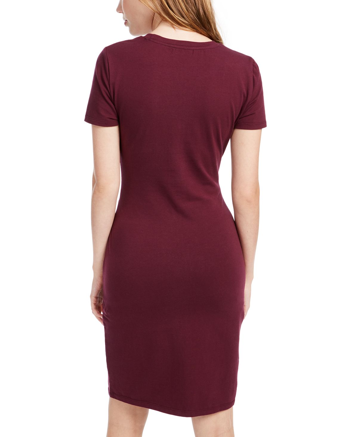 Vestido camiseta feminino de malha manga curta Ultra Flirt roxo tamanho XX-G