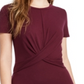 Vestido camiseta feminino de malha manga curta Ultra Flirt roxo tamanho XX-G