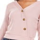 Blusa canelada Hippie Rose Junior Plush Surplice Rosa Tamanho P