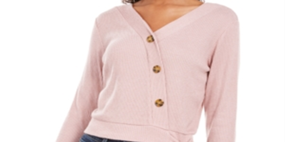 Blusa canelada Hippie Rose Junior Plush Surplice Rosa Tamanho P
