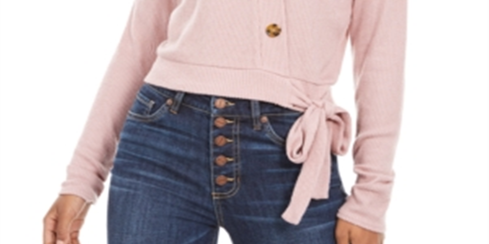 Blusa canelada Hippie Rose Junior Plush Surplice Rosa Tamanho P