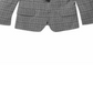 Tommy Hilfiger Big Boy's Stretch Windowpane Plaid Suit Jacket Preto Tamanho 14