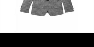 Tommy Hilfiger Big Boy's Stretch Windowpane Plaid Suit Jacket Preto Tamanho 14