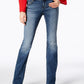Calça jeans feminina INC International Concepts Essentials Curvy Fit com 5 bolsos e corte bootcut, azul, tamanho 0