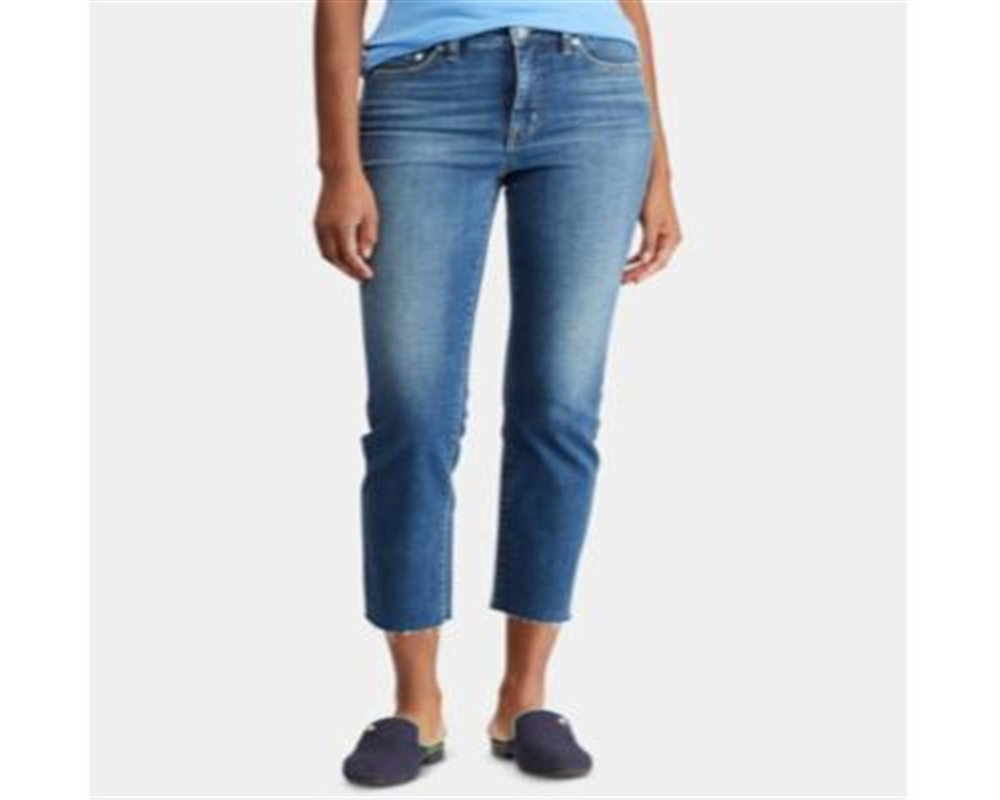 Calça jeans feminina Ralph Lauren reta azul tamanho 4