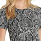 Blusa assimétrica com decote redondo feminina DKNY, cinza, tamanho extragrande