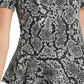 Blusa assimétrica com decote redondo feminina DKNY, cinza, tamanho extragrande