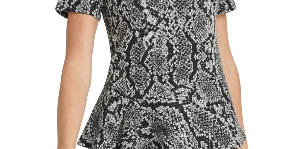 Blusa assimétrica com decote redondo feminina DKNY, cinza, tamanho extragrande