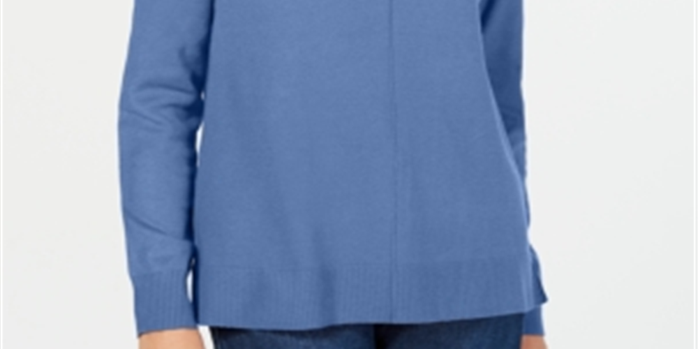 Karen Scott Suéter Feminino Gola V Azul Tamanho Médio