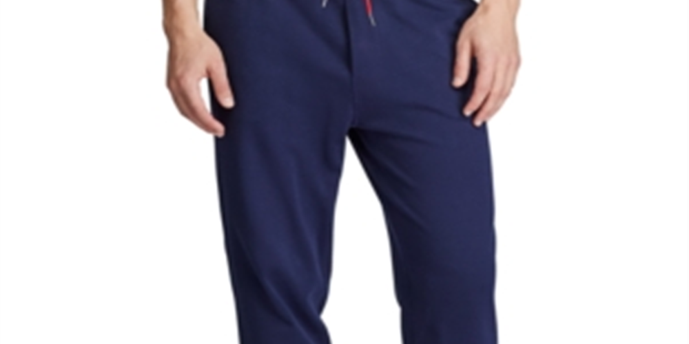 Calça de moletom Polo Ralph Lauren masculina de algodão interlock, azul, tamanho extragrande