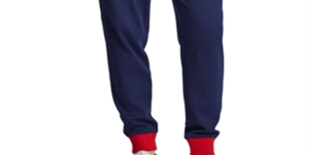Calça de moletom Polo Ralph Lauren masculina de algodão interlock, azul, tamanho extragrande