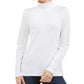 Karen Scott Blusa de gola alta feminina de algodão, branca, tamanho pequeno M