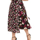 Saia envelope floral midi Calvin Klein feminina, preta, tamanho 14W