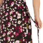 Saia envelope floral midi Calvin Klein feminina, preta, tamanho 14W