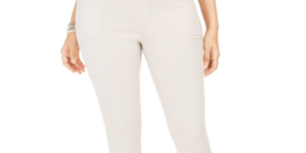 Calça utilitária cropped feminina Style &amp; Co, marrom, tamanho 10