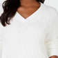 Karen Scott Suéter Feminino Basket Stitch Branco Tamanho X-G