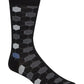 Meias sociais geométricas masculinas Cole Haan pretas tamanho 7-12