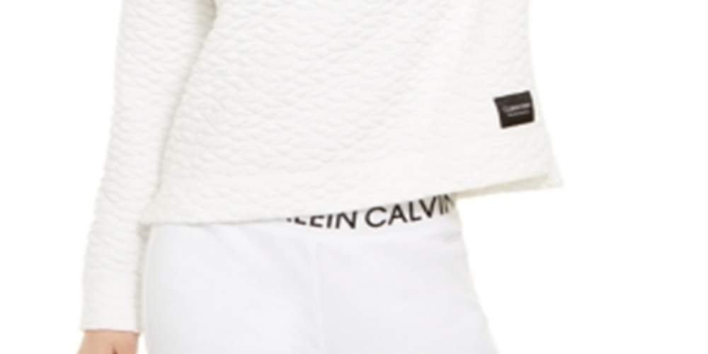 Blusa acolchoada com gola alta Calvin Klein Performance feminina, preta, tamanho XXL