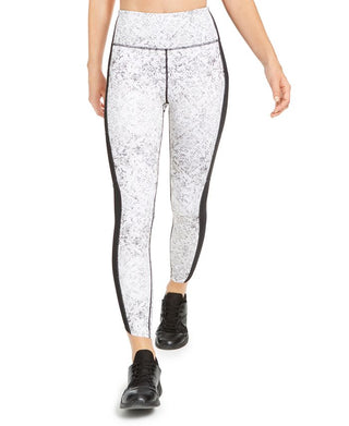 Leggings femininas Ideology com estampa de cobra e blocos de cores, brancas, tamanho XX-G