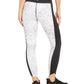 Leggings femininas Ideology com estampa de cobra e blocos de cores, brancas, tamanho XX-G