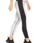 Leggings femininas Ideology com estampa de cobra e blocos de cores, brancas, tamanho XX-G
