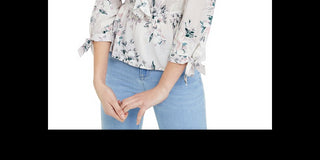 Top American Rag Junior com babados e mangas amarradas, preto, tamanho 2XL