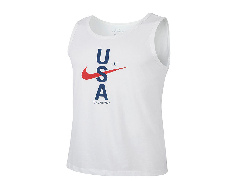 Camiseta regata Nike Fitness Workout Masculina Branca Tamanho Grande